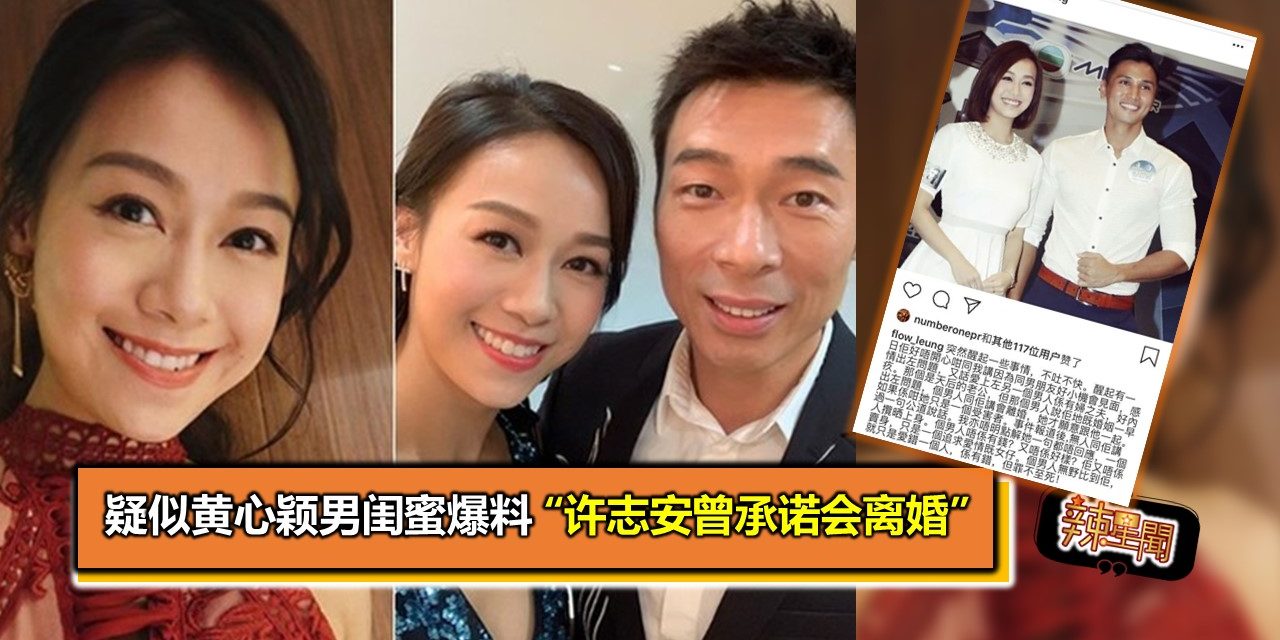 疑似黄心颖男闺蜜爆料 “许志安曾承诺会离婚”