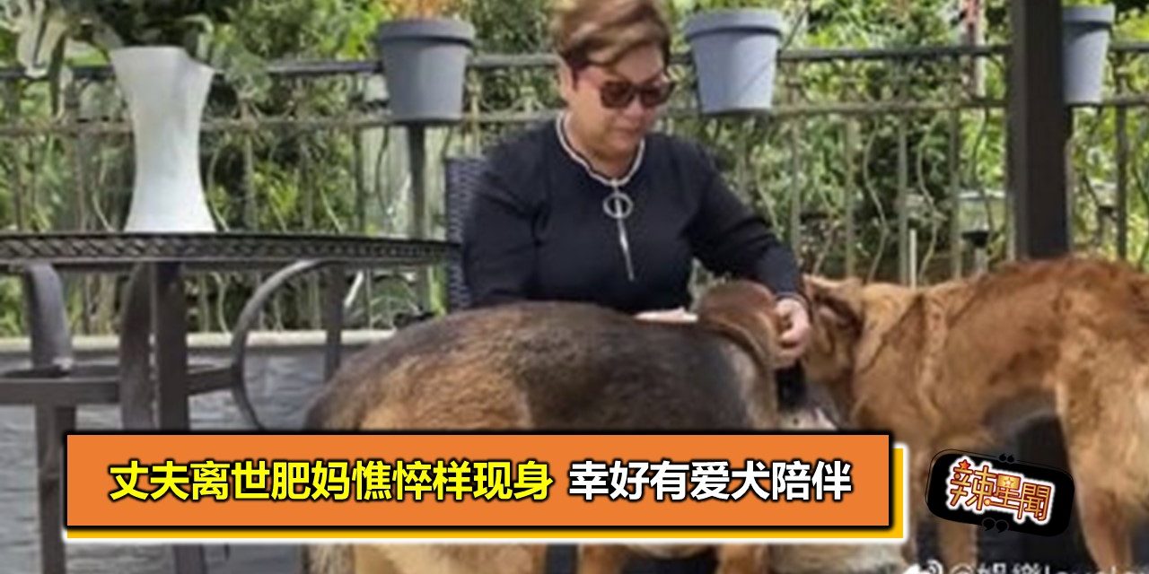 丈夫离世肥妈憔悴样现身 幸好有爱犬陪伴